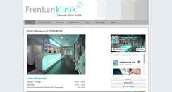 Desktop Screenshot of frenkenklinik.ch